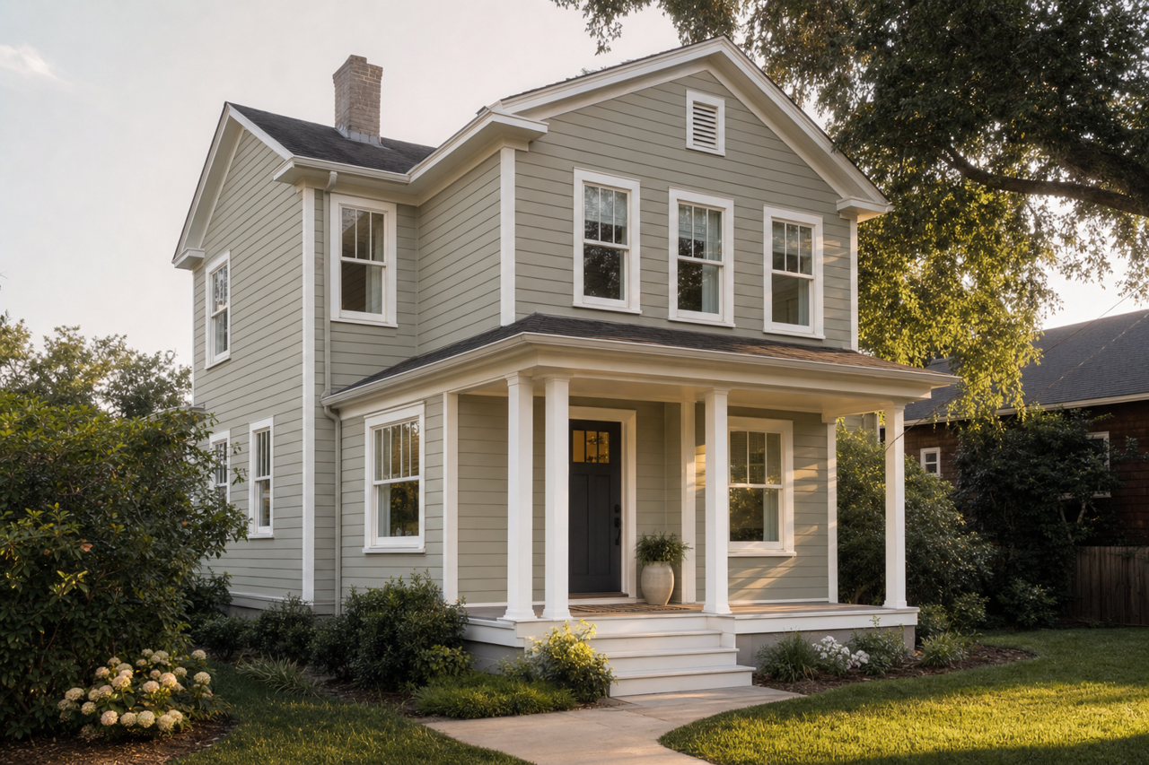 Raintree by Benjamin Moore on exterior