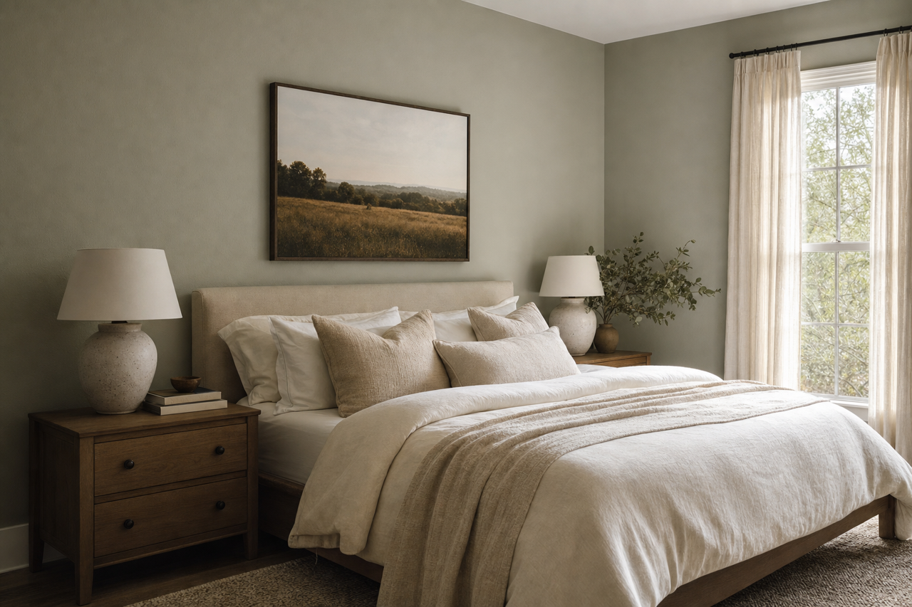 Raintree by Benjamin Moore on interiors