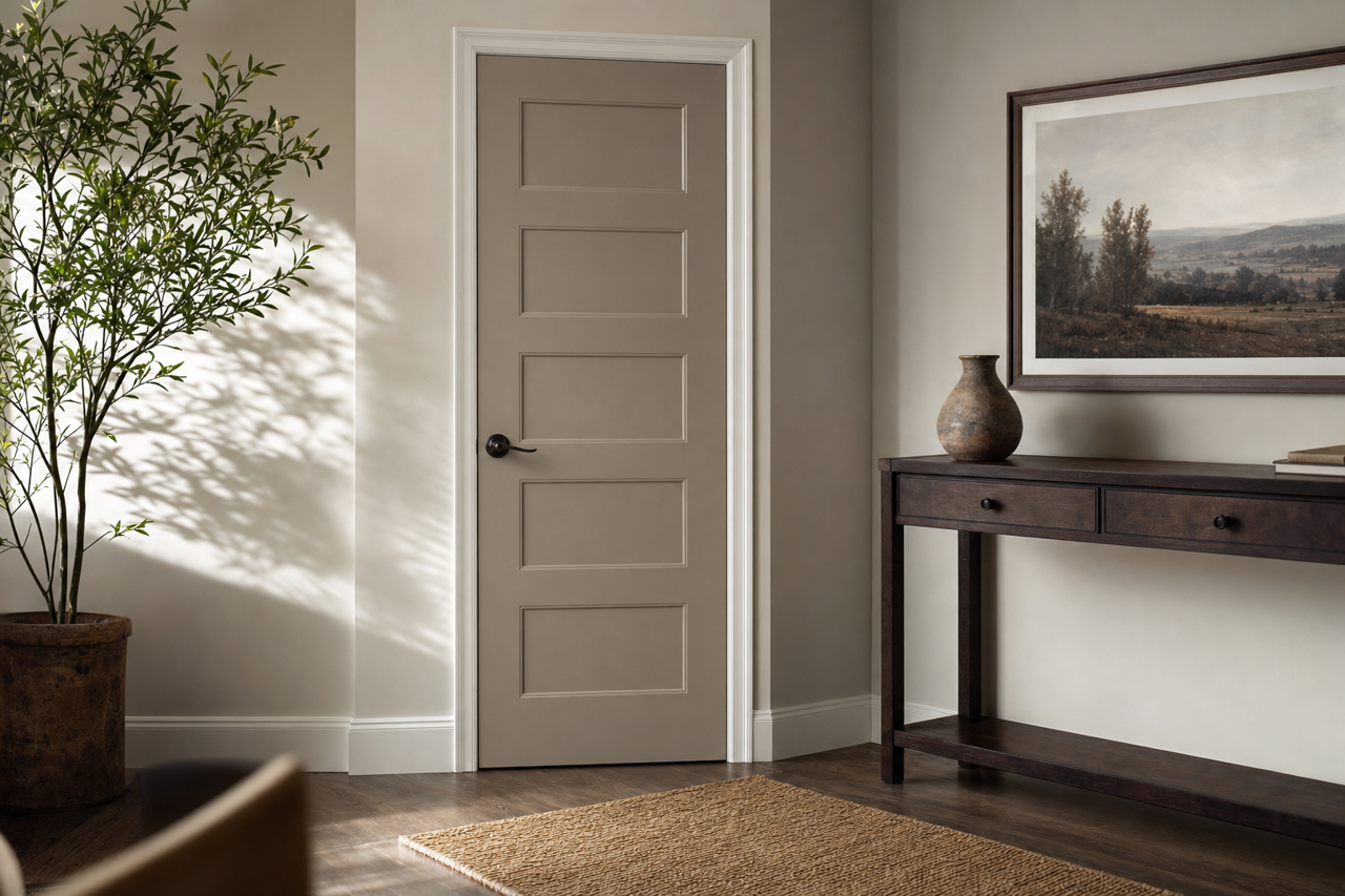 Barnboard by Benjamin Moore on interior-doors