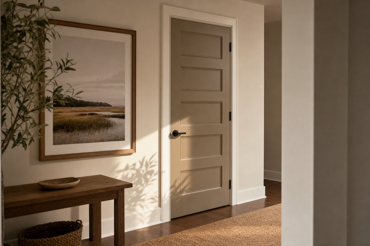 Mortar by Benjamin Moore on interior-doors