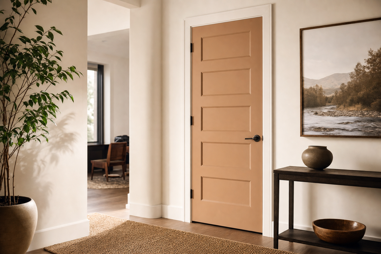 Nordic by Benjamin Moore on interior-doors
