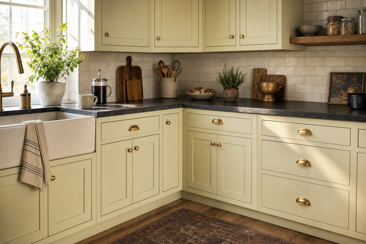 Glazed by Benjamin Moore on cabinets
