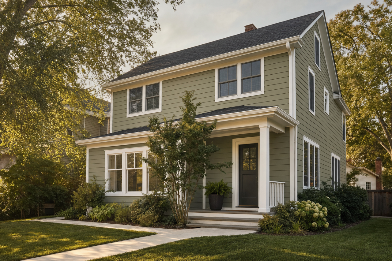 Mossy by Benjamin Moore on exterior