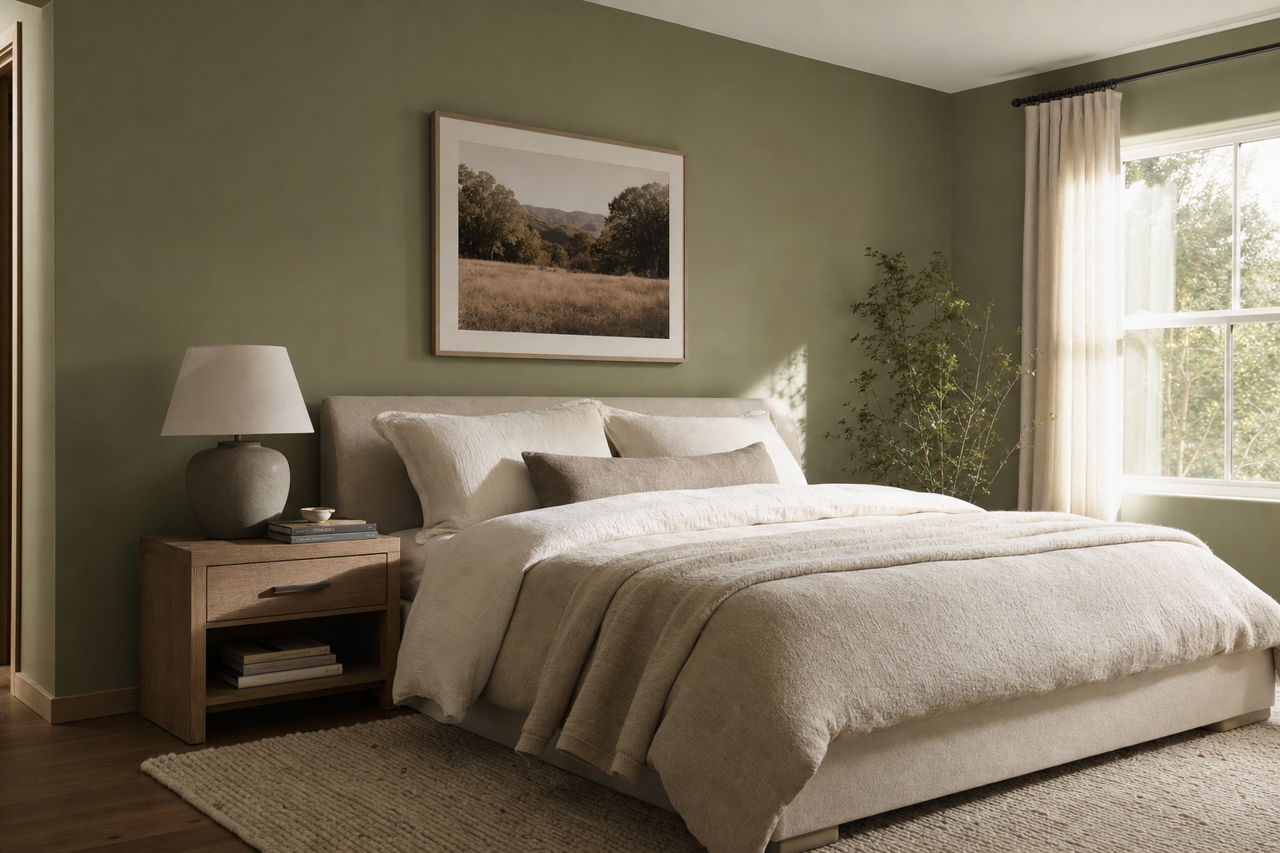 Mossy by Benjamin Moore on interiors
