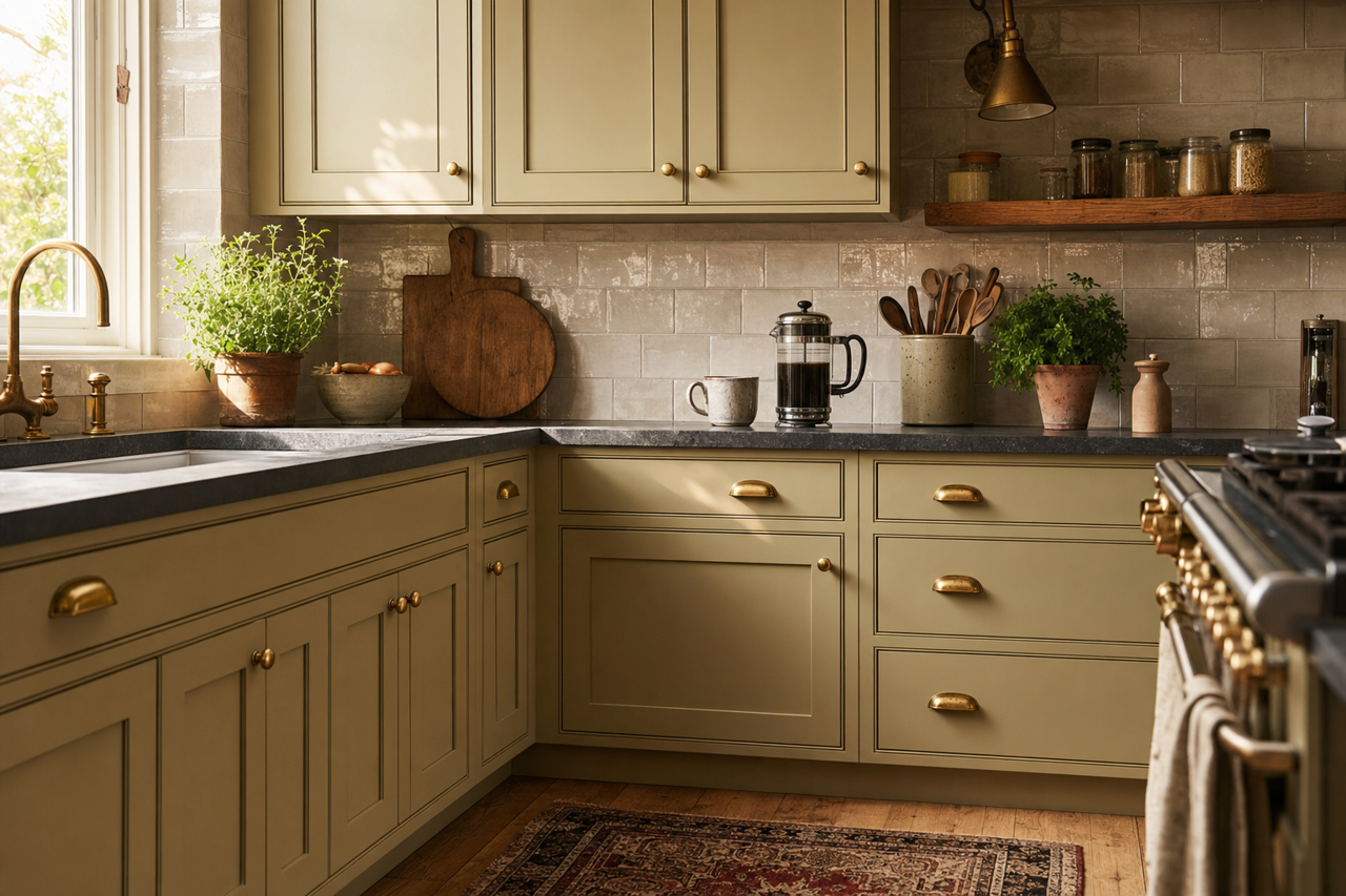 Stanley by Benjamin Moore on cabinets
