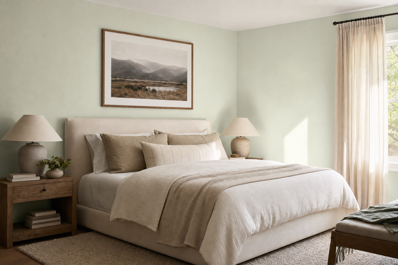 Dewdrop by Benjamin Moore on interiors