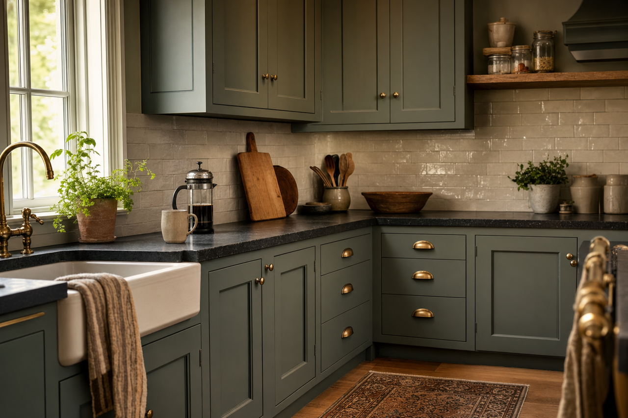 Backwoods by Benjamin Moore on cabinets