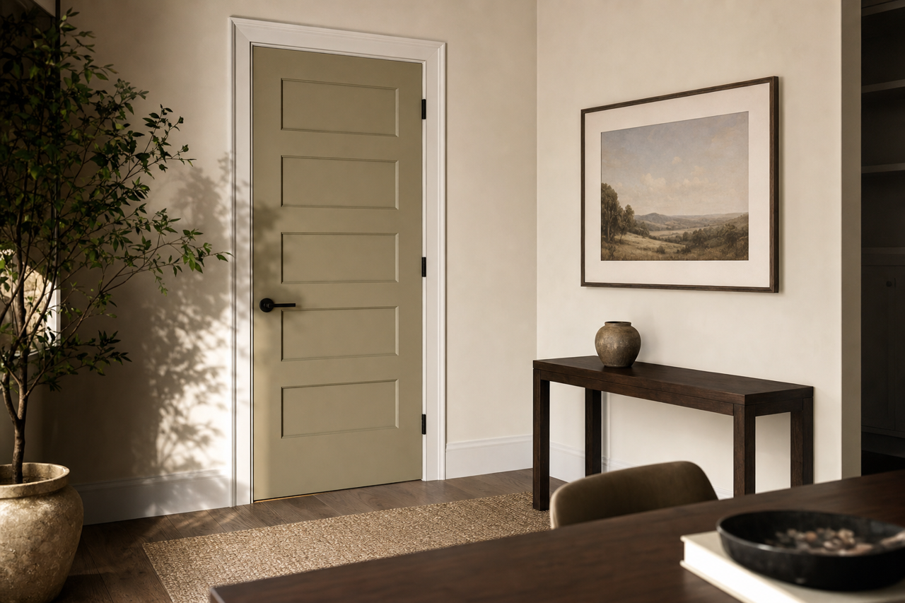 Bed by Benjamin Moore on interior-doors