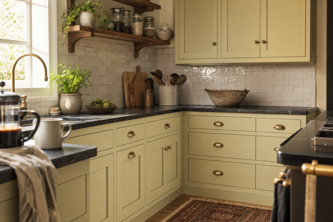 Mountain by Benjamin Moore on cabinets