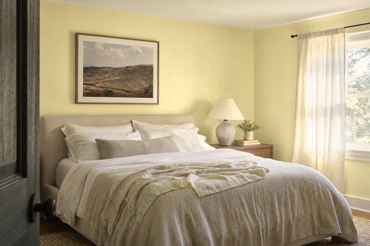 Sesame by Benjamin Moore on interiors