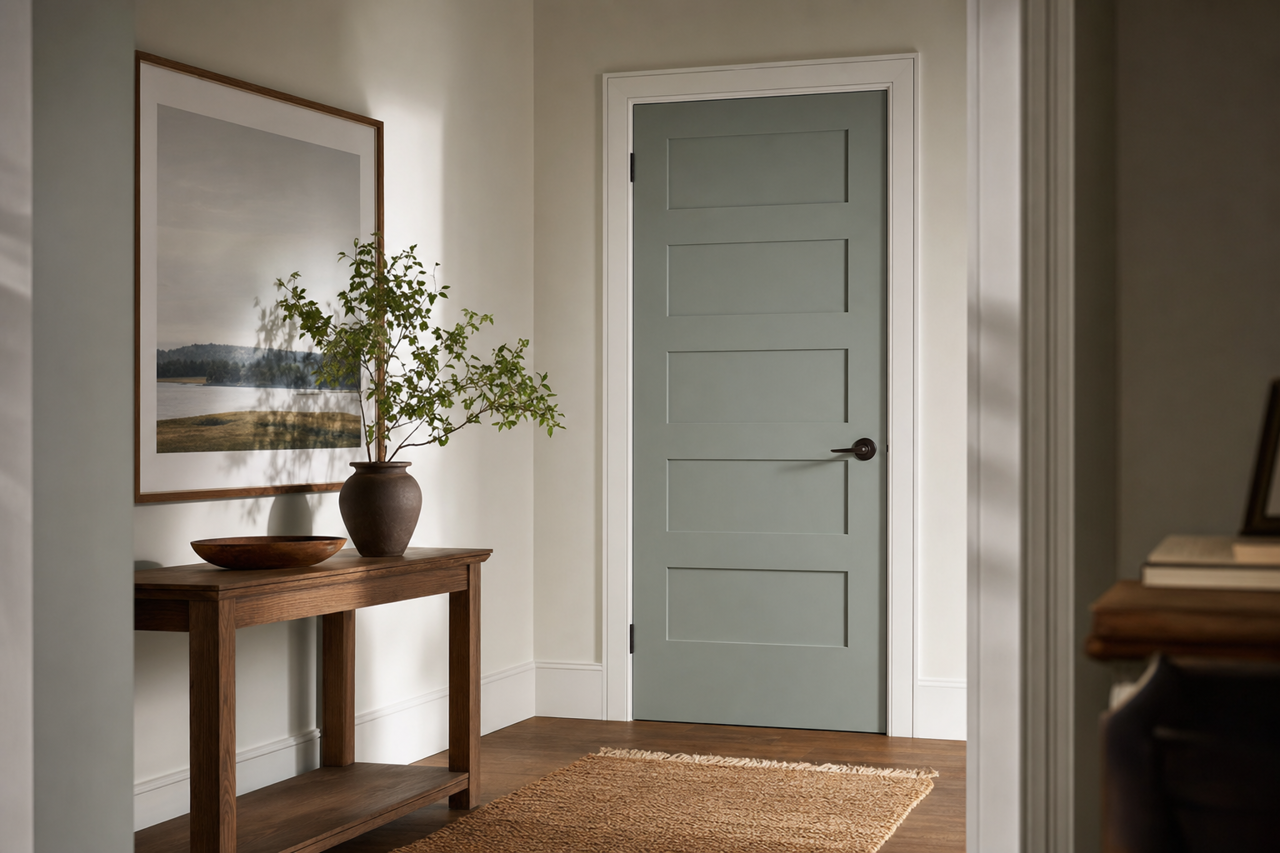 Grenadier by Benjamin Moore on interior-doors