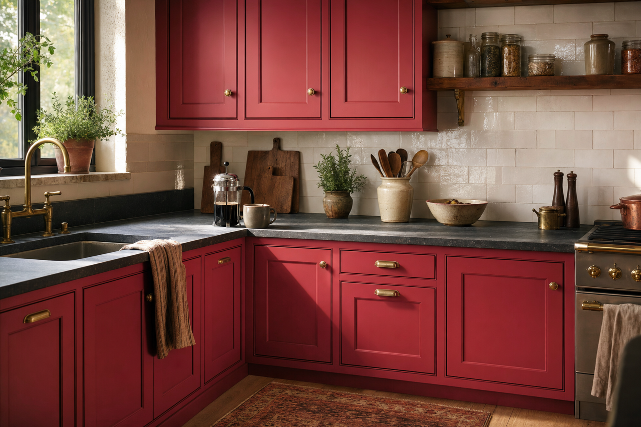 Rapture by Benjamin Moore on cabinets