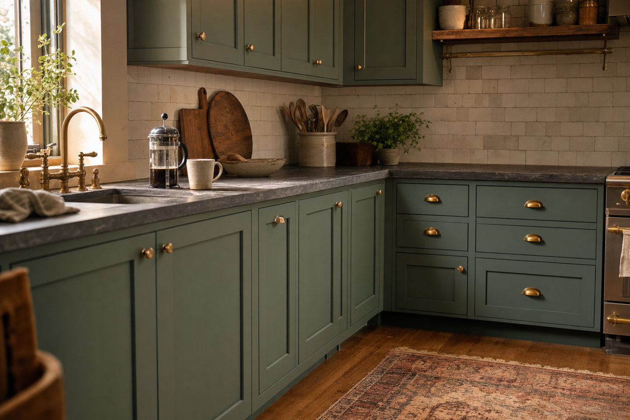 Jack by Benjamin Moore on cabinets