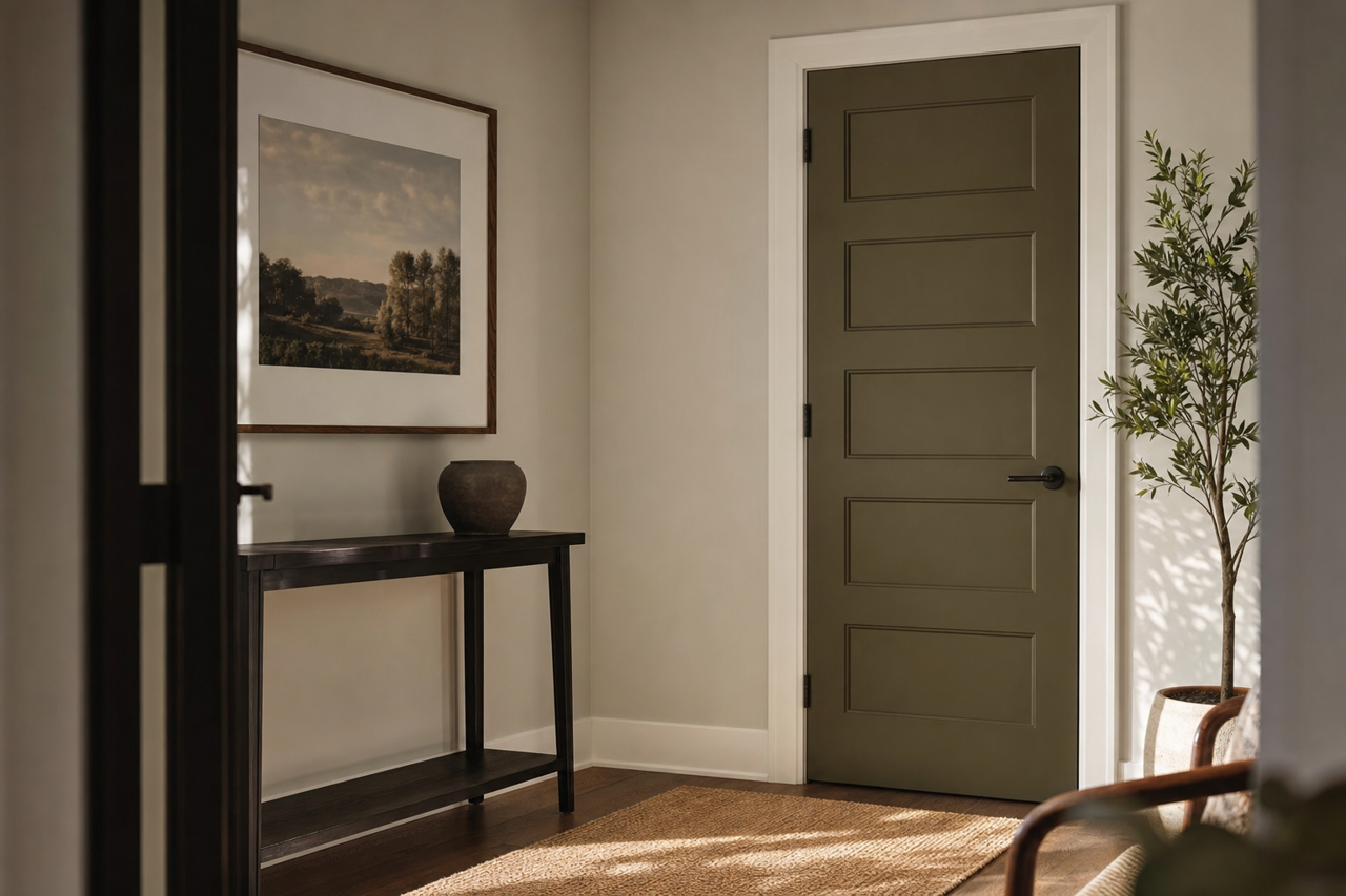 Night by Benjamin Moore on interior-doors
