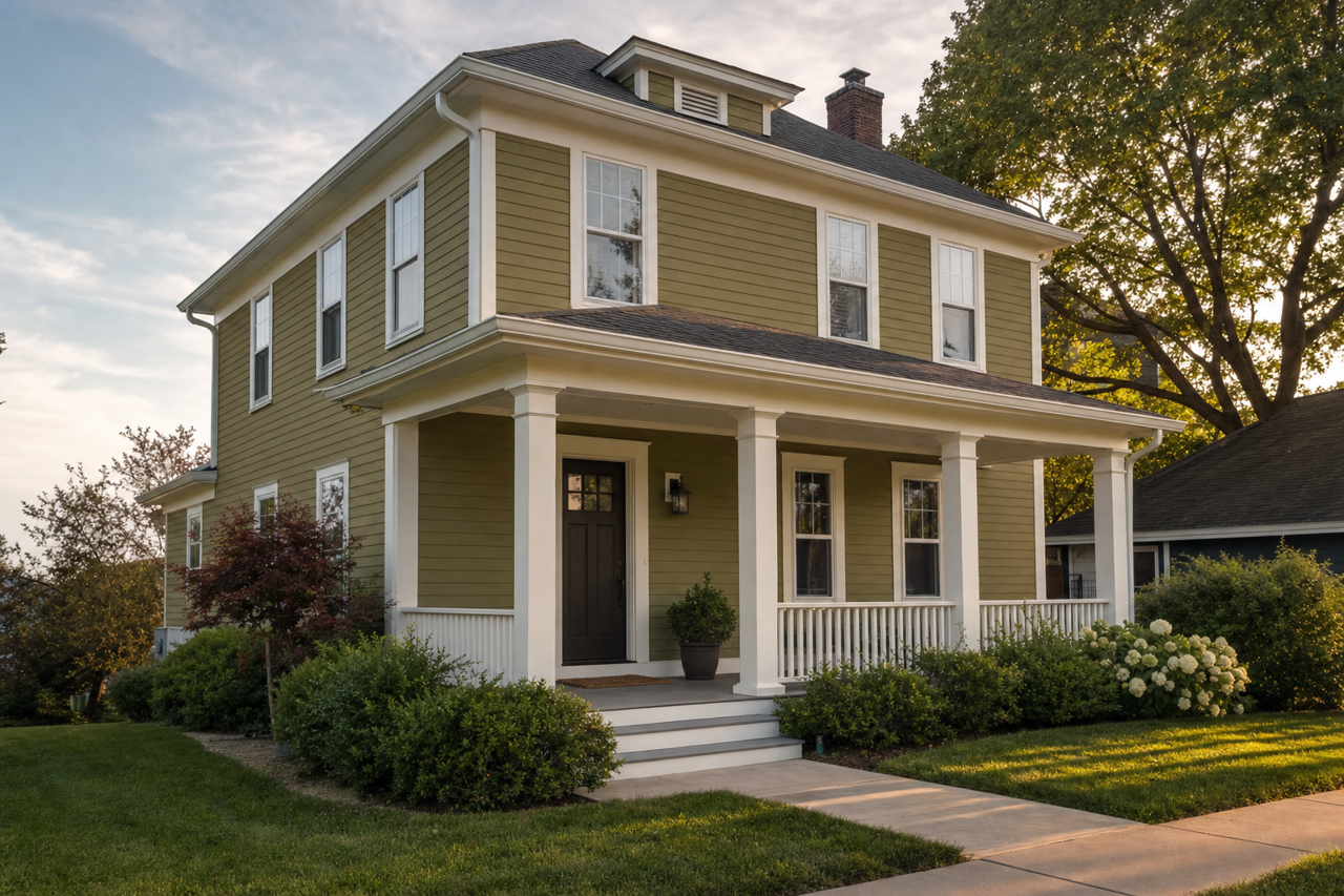 Bonsai by Benjamin Moore on exterior