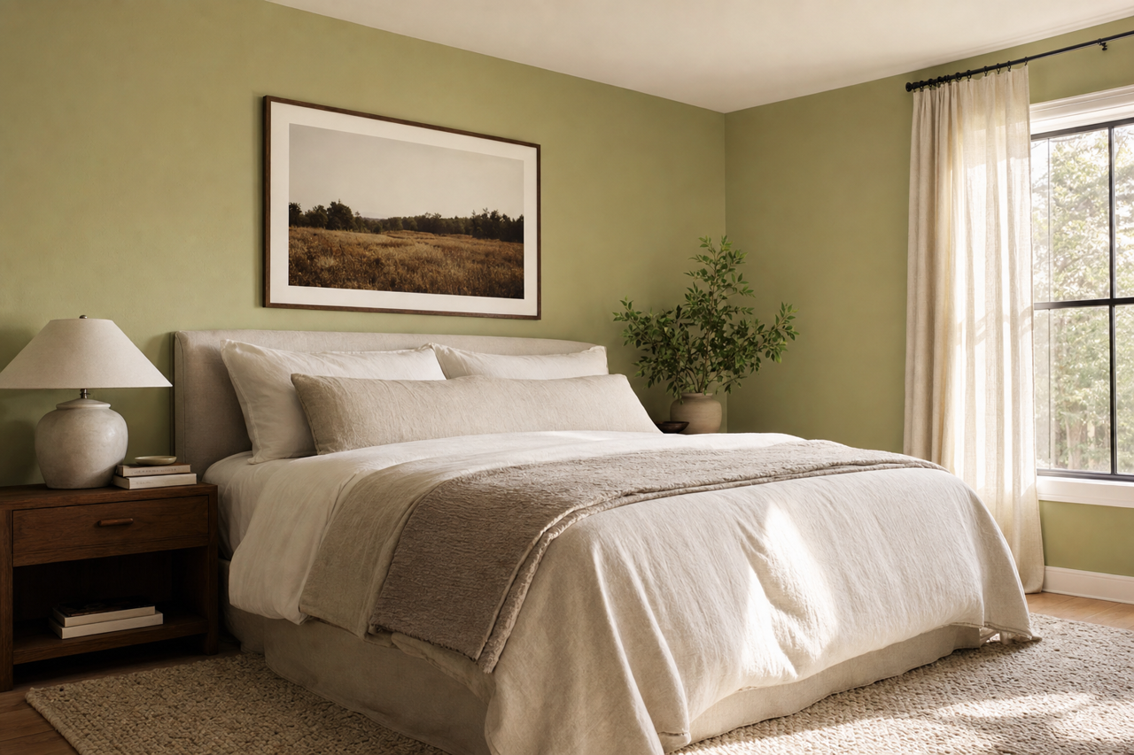 Misted by Benjamin Moore on interiors