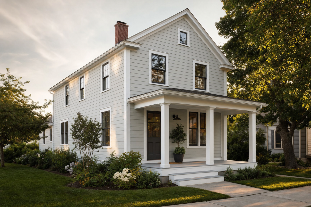 Gray by Benjamin Moore on exterior