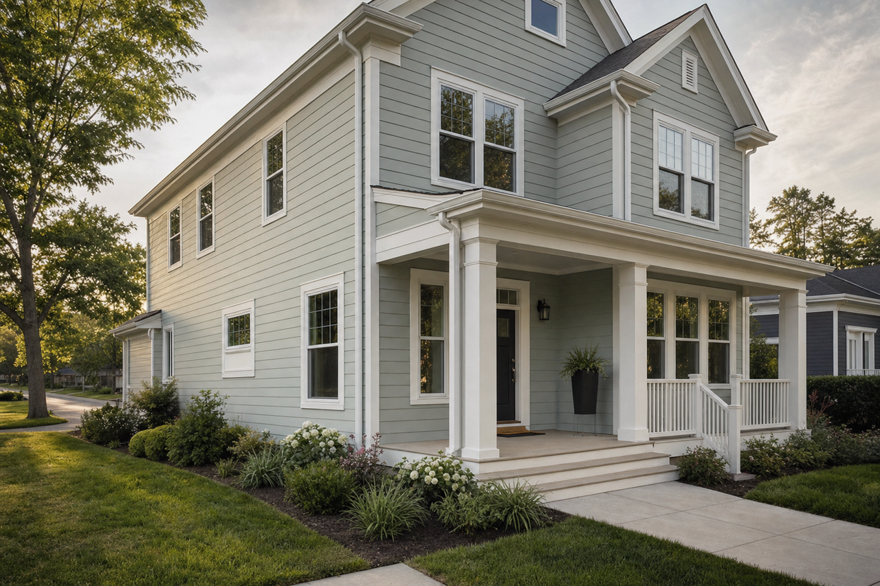Raindance by Benjamin Moore on exterior