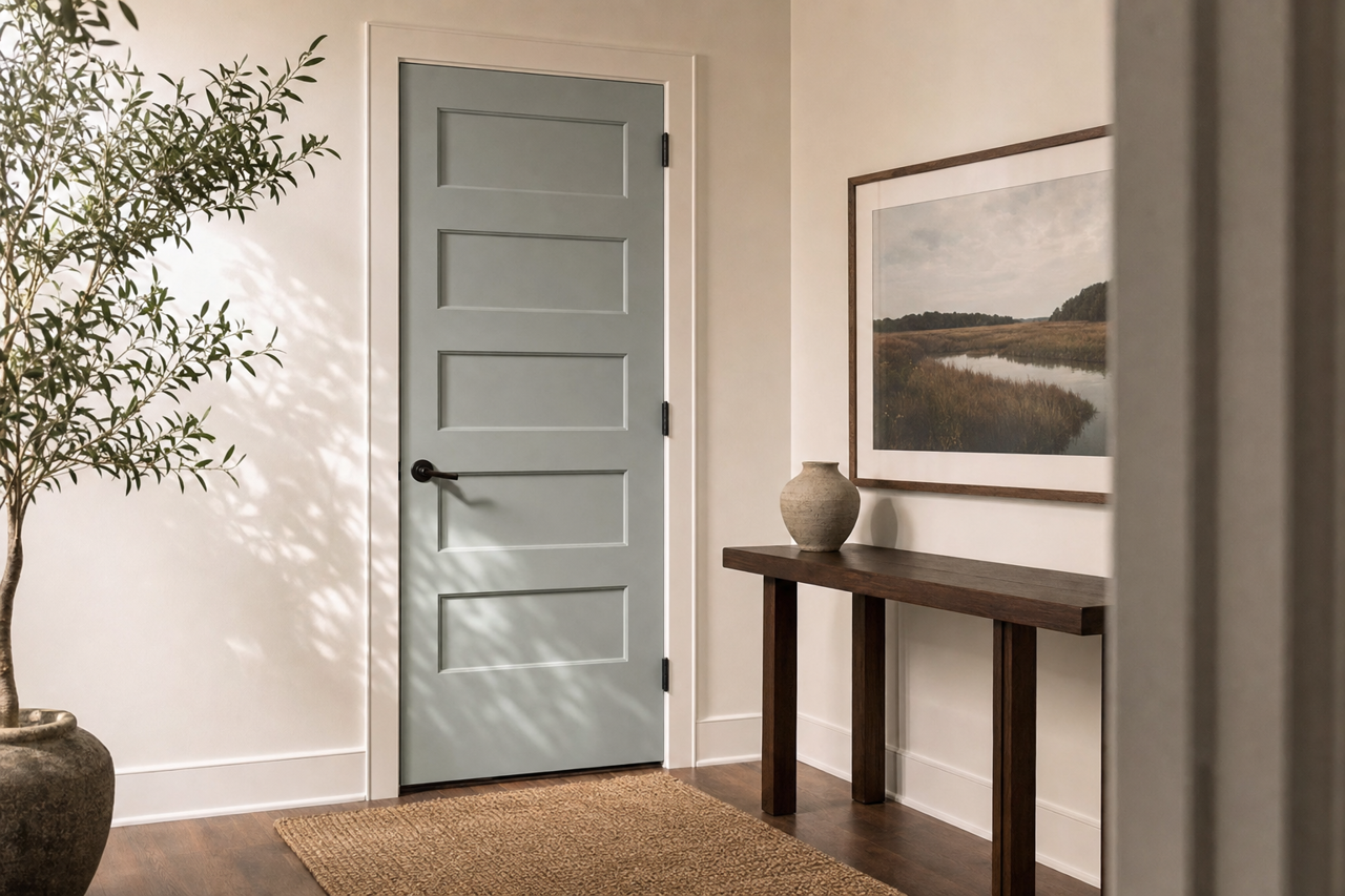 Piedmont by Benjamin Moore on interior-doors
