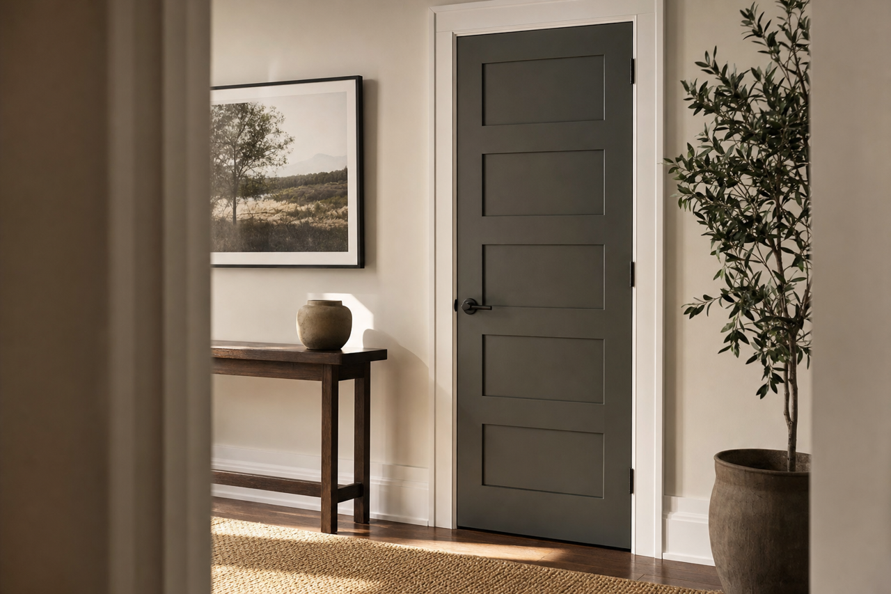 Topsoil by Benjamin Moore on interior-doors