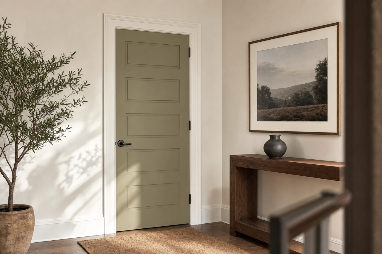 Tapenade by Benjamin Moore on interior-doors