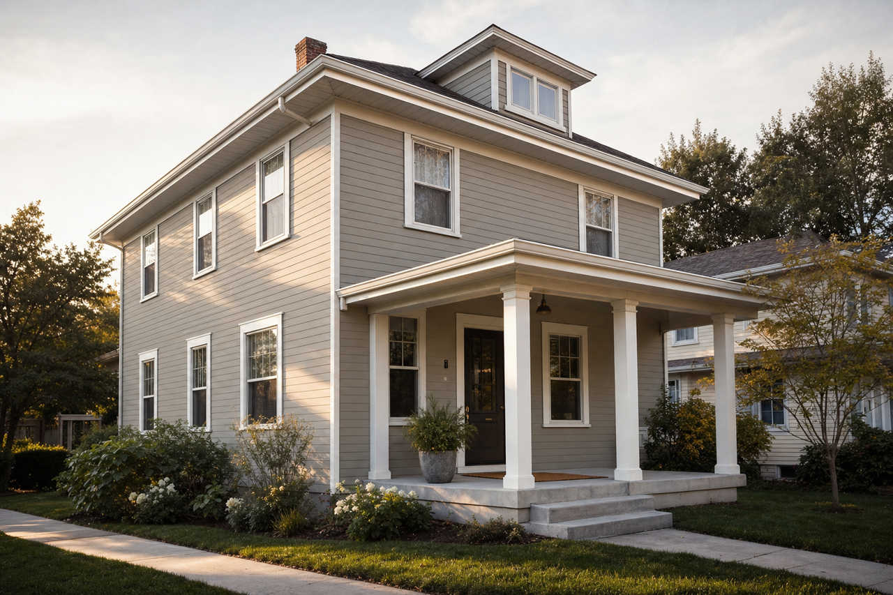 Taiga by Benjamin Moore on exterior