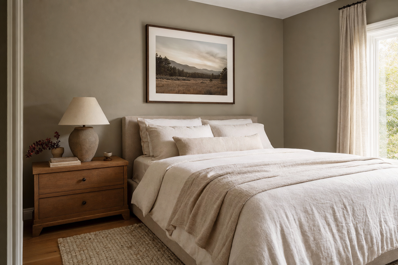 Taiga by Benjamin Moore on interiors