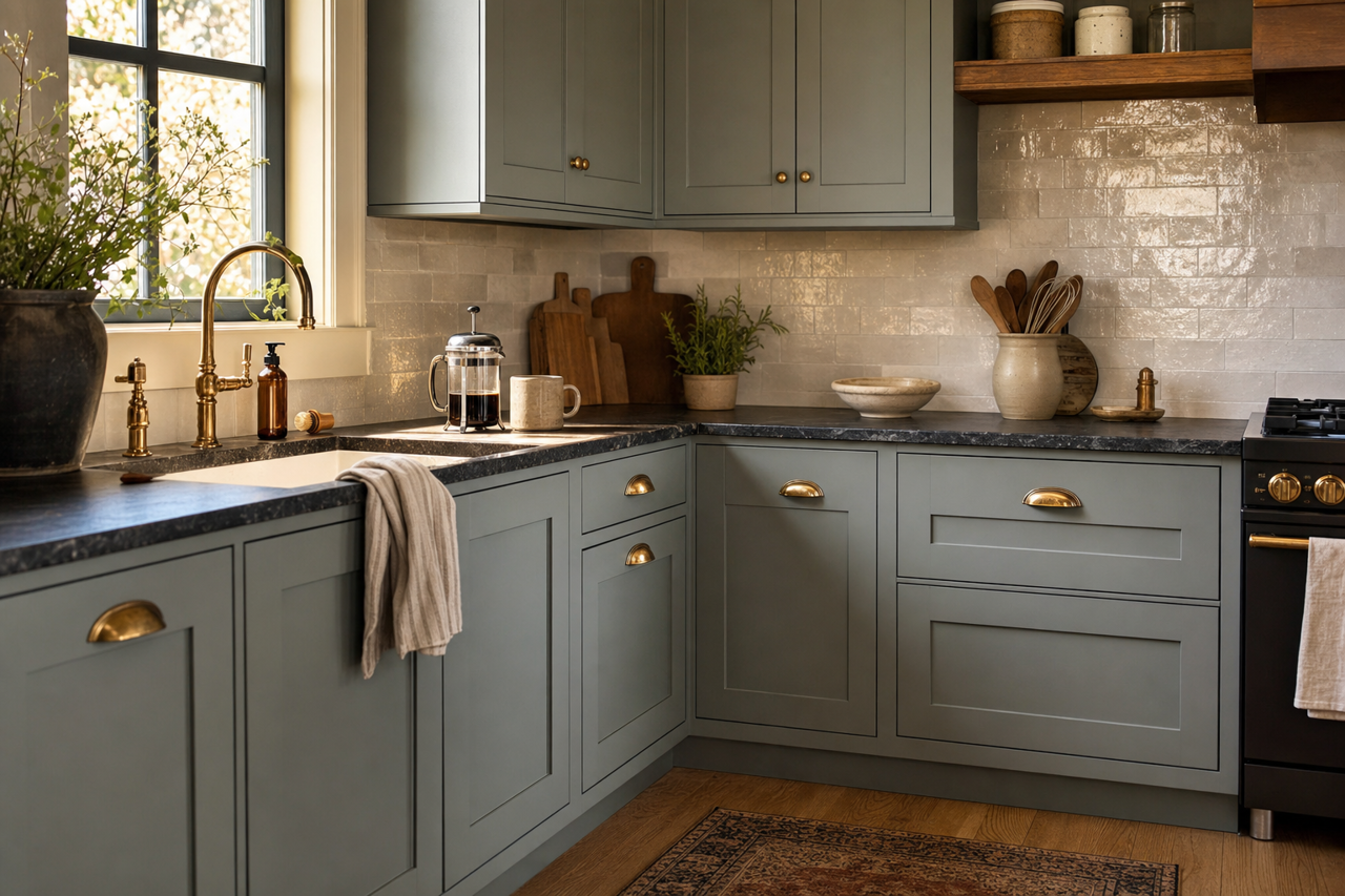 Night by Benjamin Moore on cabinets