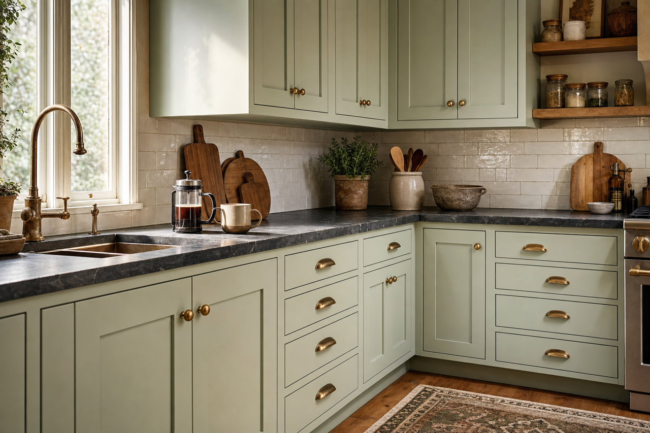 Maid by Benjamin Moore on cabinets