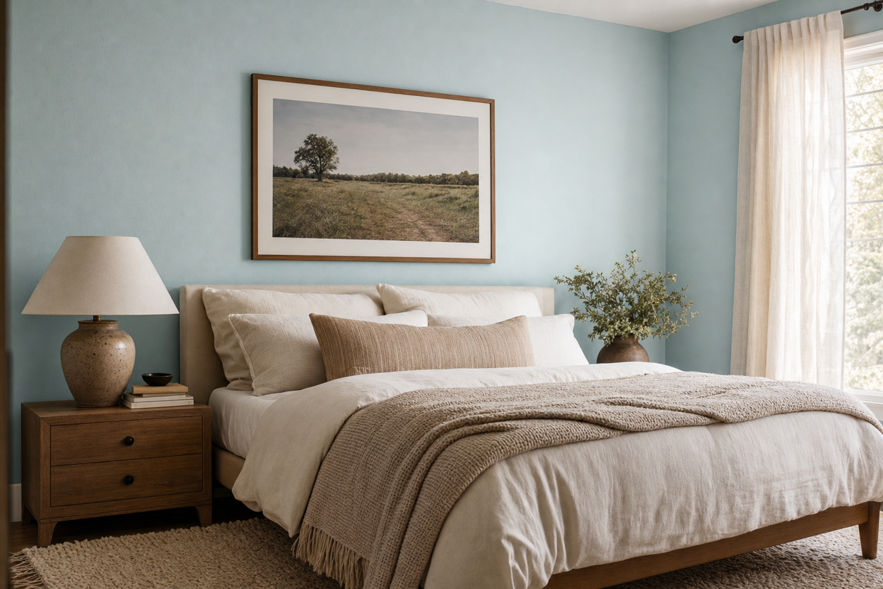 Blue by Benjamin Moore on interiors