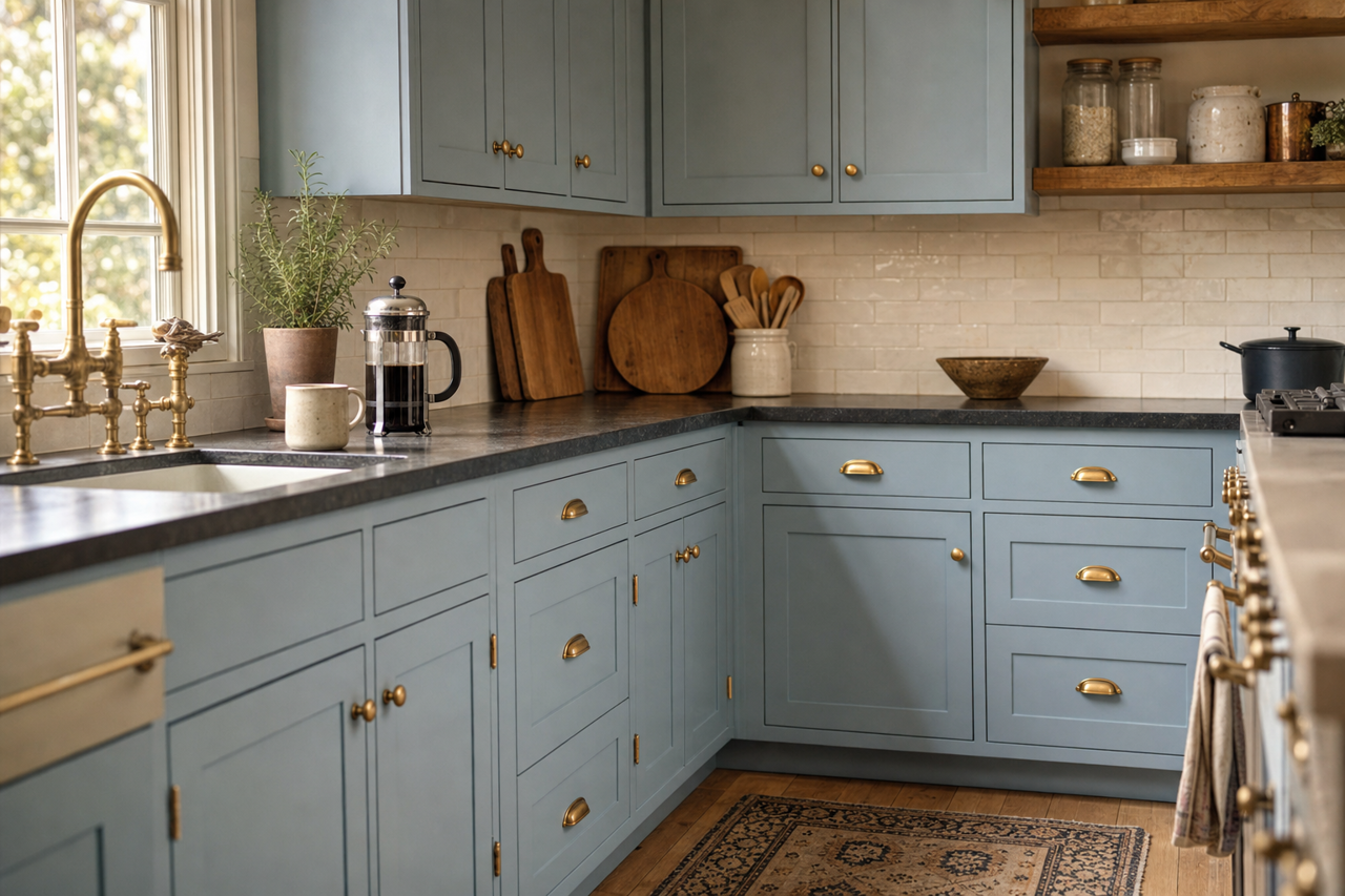 Labrador by Benjamin Moore on cabinets