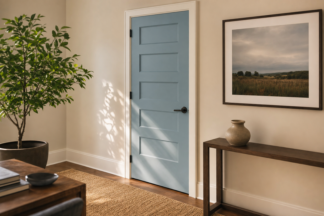 Labrador by Benjamin Moore on interior-doors