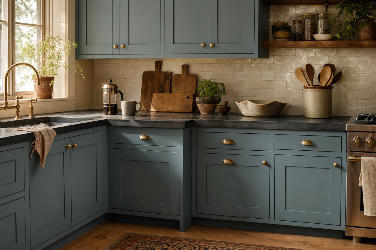West by Benjamin Moore on cabinets