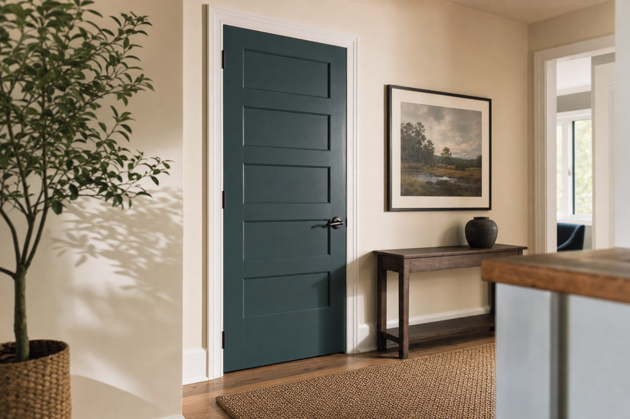 Miramichi by Benjamin Moore on interior-doors