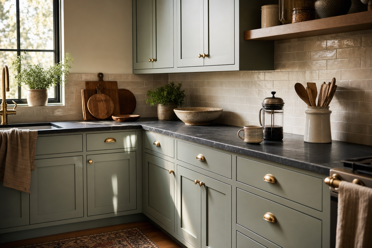 Scenic by Benjamin Moore on cabinets