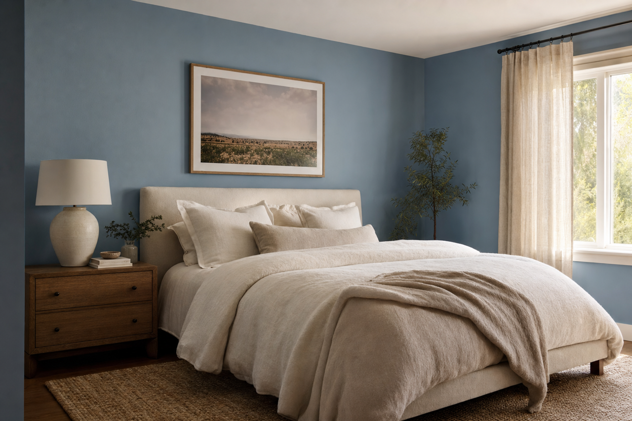 Denim by Benjamin Moore on interiors
