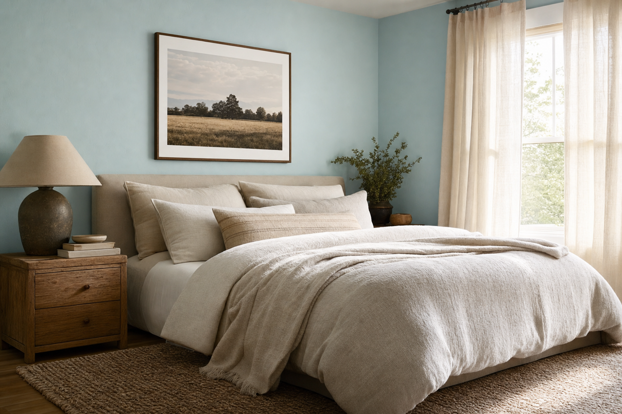 Watercolor by Benjamin Moore on interiors
