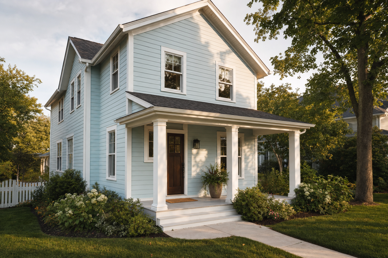 Polar by Benjamin Moore on exterior