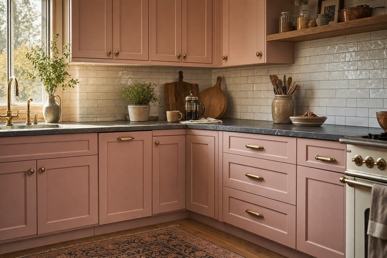 Frosted by Benjamin Moore on cabinets