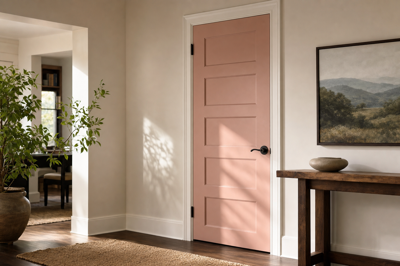 Frosted by Benjamin Moore on interior-doors