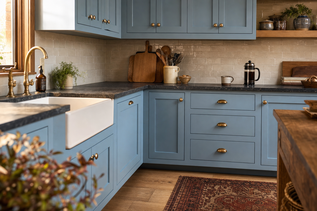 Five by Benjamin Moore on cabinets