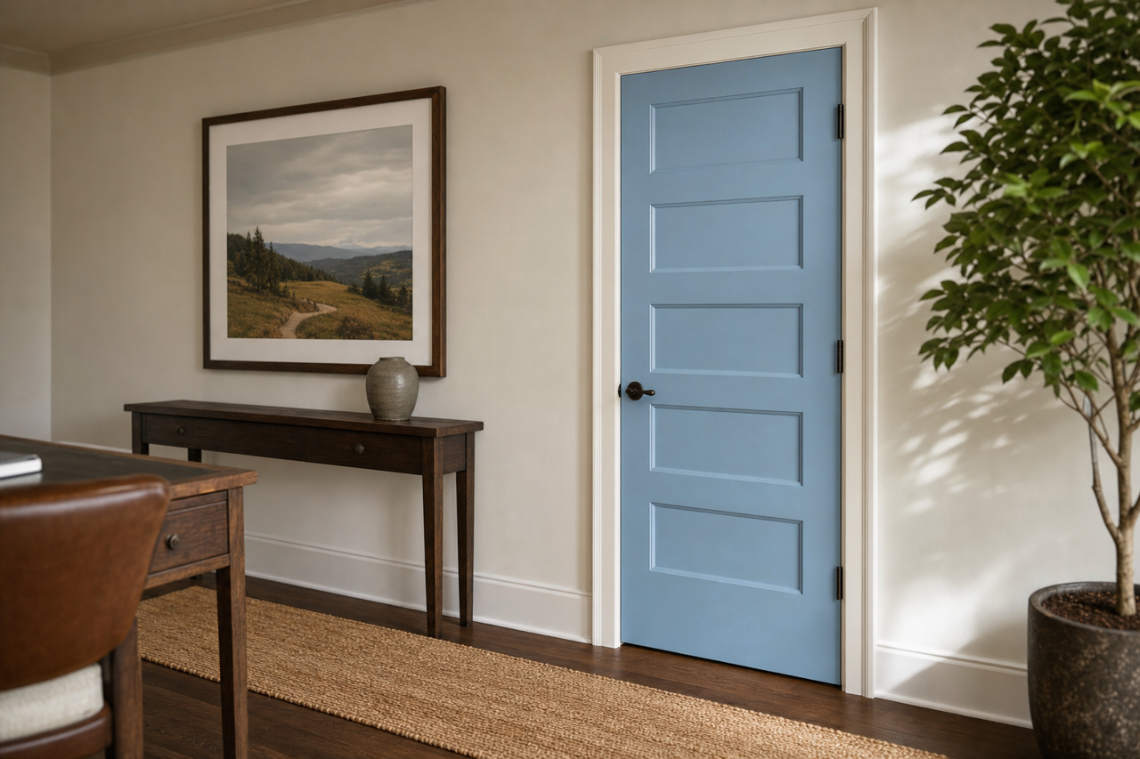 Five by Benjamin Moore on interior-doors