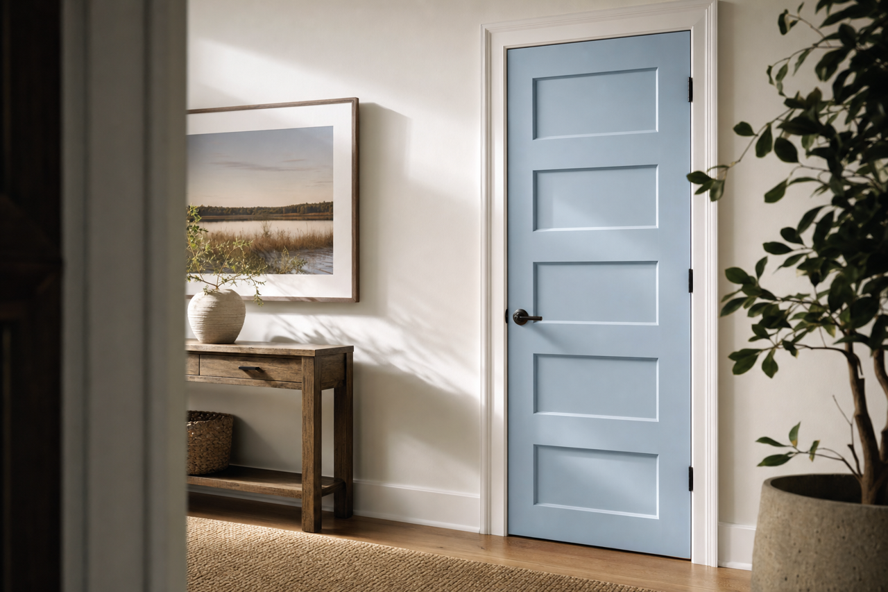 Glace by Benjamin Moore on interior-doors