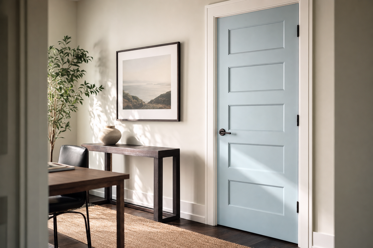 Athabasca by Benjamin Moore on interior-doors