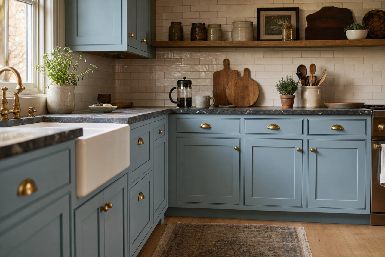 Early by Benjamin Moore on cabinets