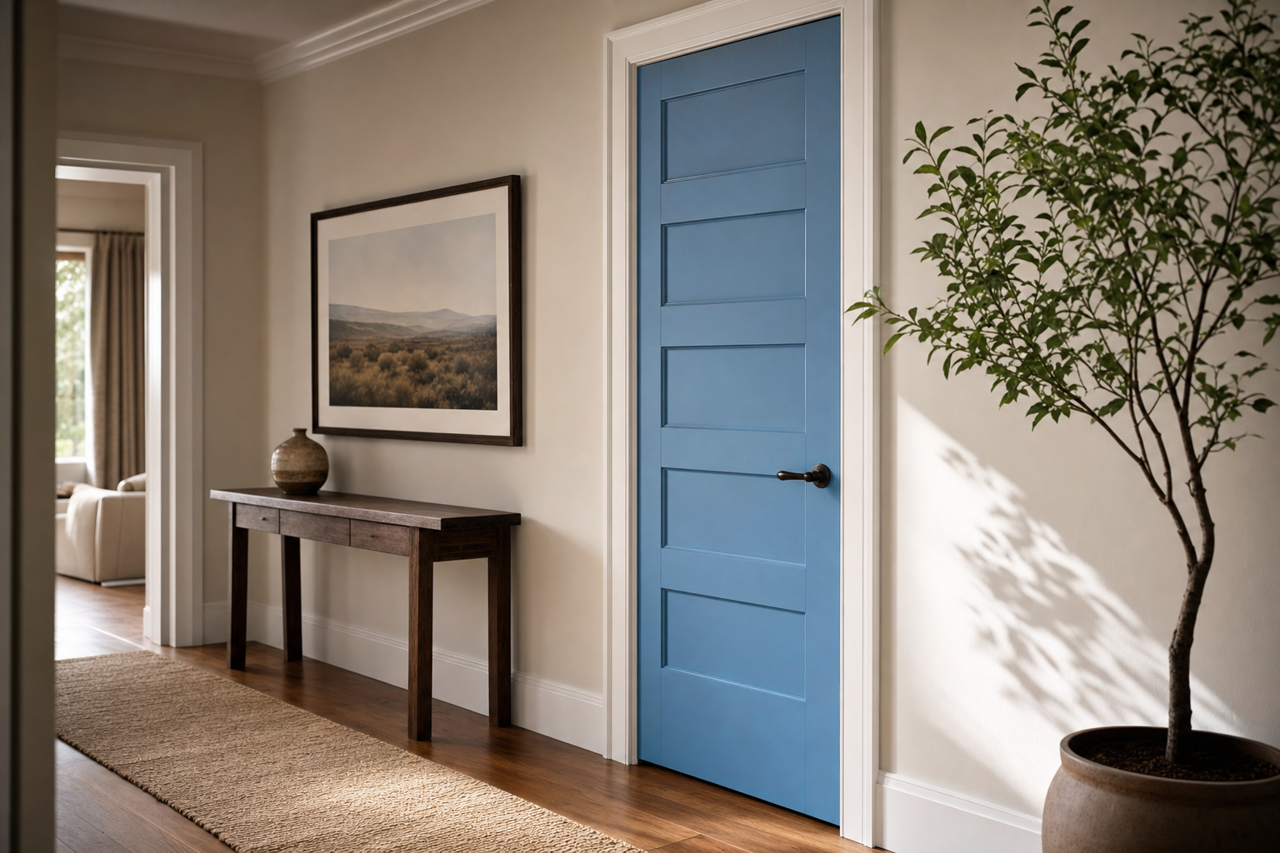 Lazy by Benjamin Moore on interior-doors