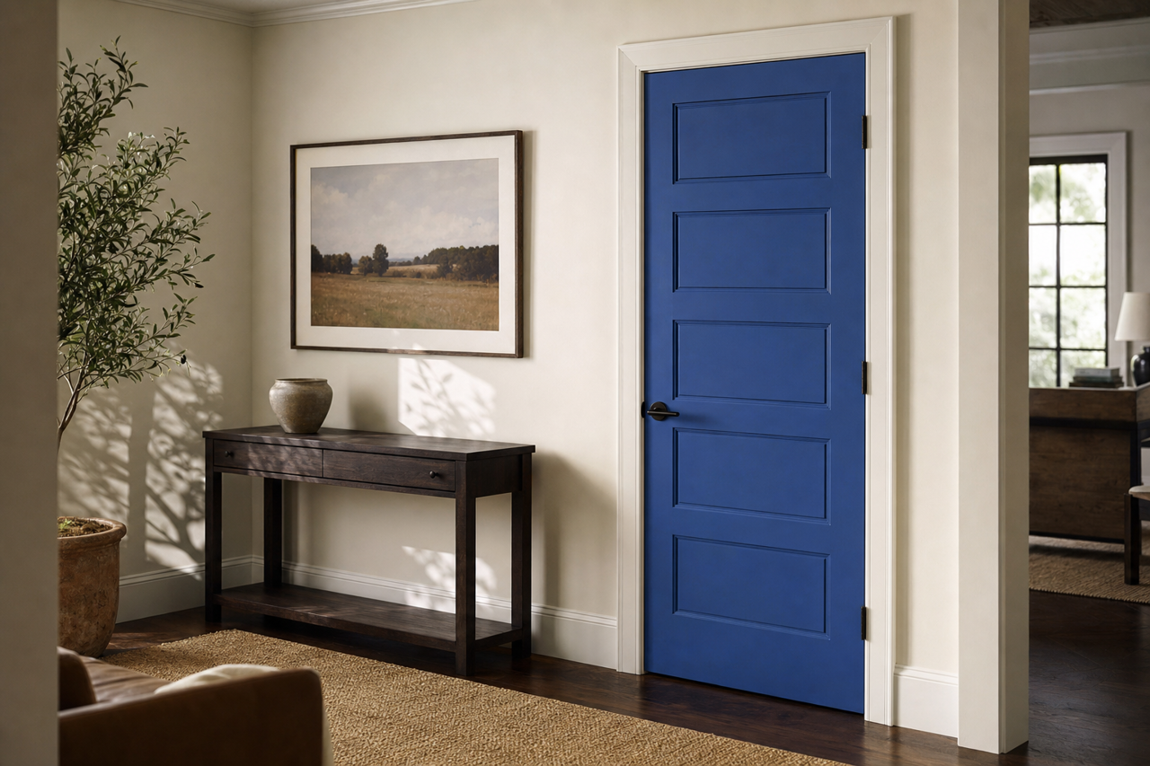 Delphinium by Benjamin Moore on interior-doors