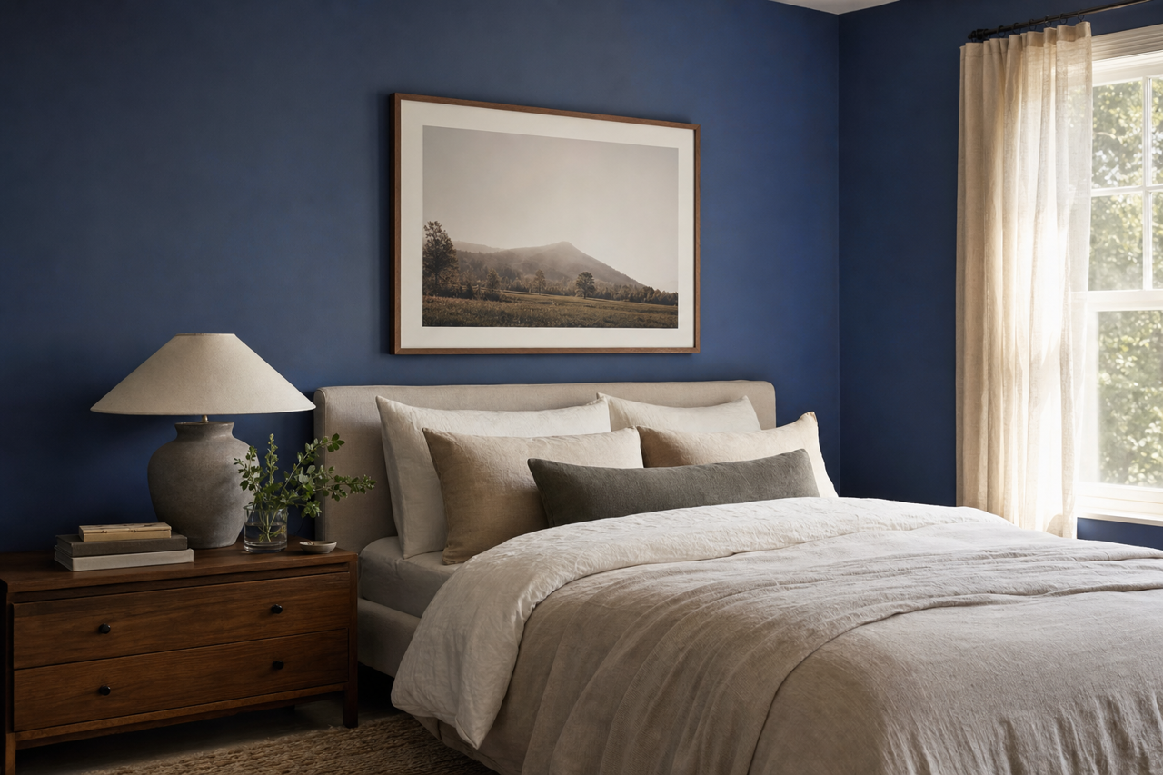 Delphinium by Benjamin Moore on interiors
