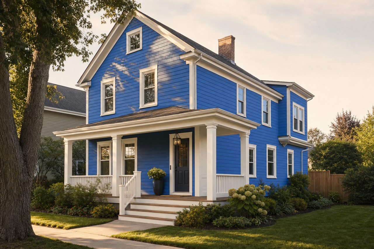 Mosaic by Benjamin Moore on exterior