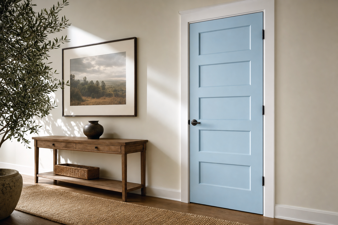 H2O by Benjamin Moore on interior-doors